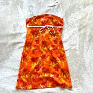 Orange Hawain Dress